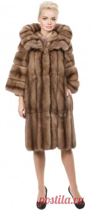 Купить Полупальто из меха соболя, модель 119513 - Цена 1684800