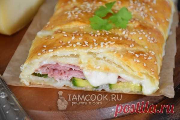Рулет с ветчиной и сыром, рецепт с фото. Как приготовить рулет из слоеного теста, ветчины и сыра?