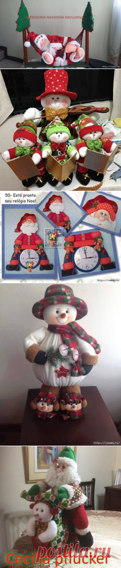 куча красивых новогодних тильд с выкройками