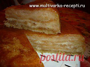 Насыпной яблочный пирог в мультиварке |
