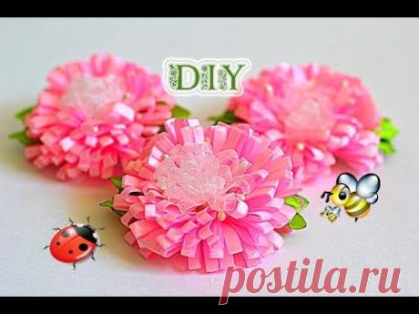 Резинки "Астры" | Цветы из Лент | DIY