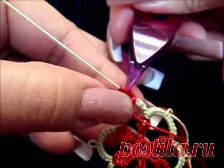 Frivolite-Tatting Lesson 42 - mock split ring