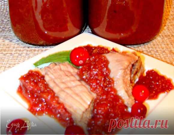 Сливово-яблочный острый соус к мясу. Ингредиенты: сахарный песок, вода, гвоздика