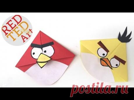 Angry Birds Crafts - Easy Bookmark Corners with Michelle's Cuties - Angry Bird Bookmark