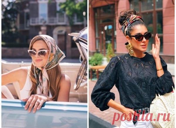 Завязать платок на голове