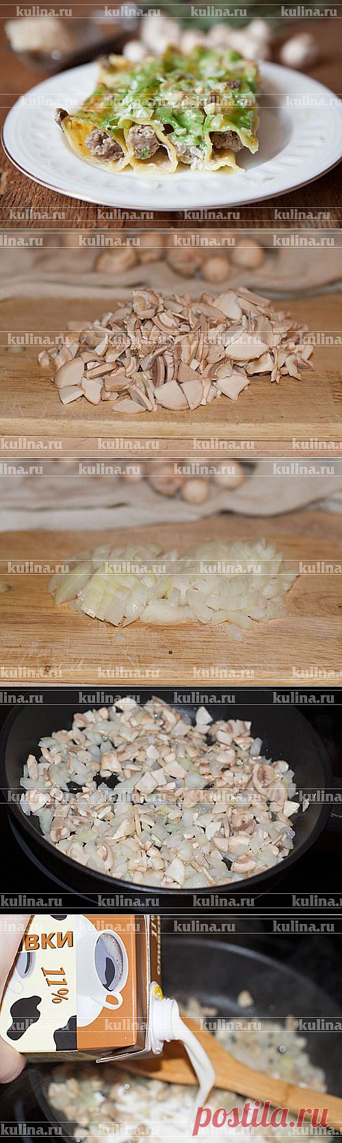 Каннеллони с шампиньонами – рецепт приготовления с фото