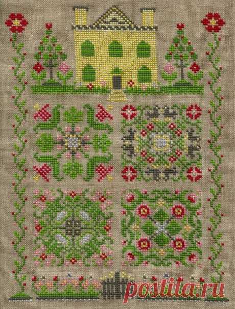French Summer Garden cross stitch | Stitchery