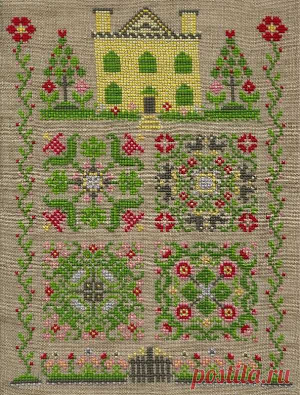 French Summer Garden cross stitch | Stitchery