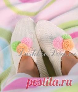 Тапочки (следки) спицами 15 моделей с описанием | Дашкин Дом