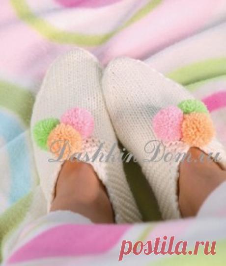 Тапочки (следки) спицами 15 моделей с описанием | Дашкин Дом