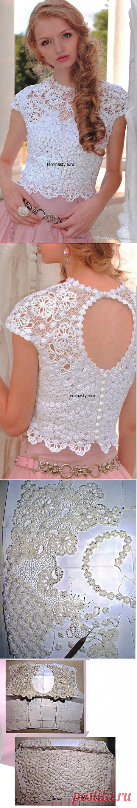 Летний топ-корсет связанный крючком / Рукоделие / Домоводство / Женские секреты / Женский стиль