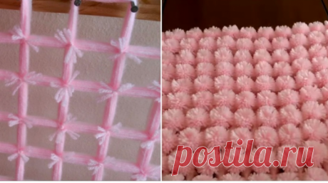 Легкое, мягкое, пушистое одеяло без шитья и вязания