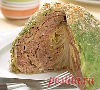 Молодая капуста, фаршированная мясом, второе блюдо. Пошаговый рецепт с фото на Gastronom.ru