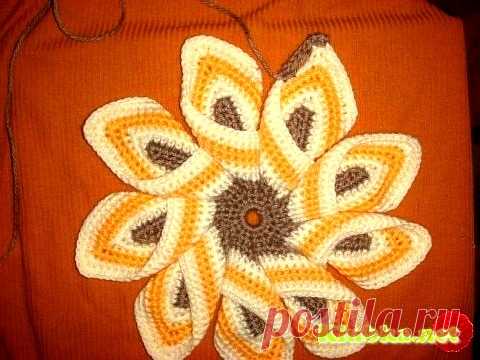 Георгины из зиг-загов