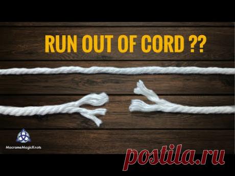 Как ДОБАВИТЬ Macrame шнур, когда он становится коротким