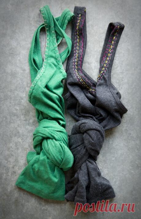 Вышитые майки Модная одежда и дизайн интерьера своими руками