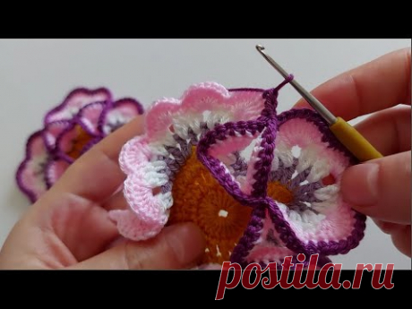 3D How to crochet knitting.. Tığ işi muhteşem örgü modeli battaniye yatak örtüsü vs..