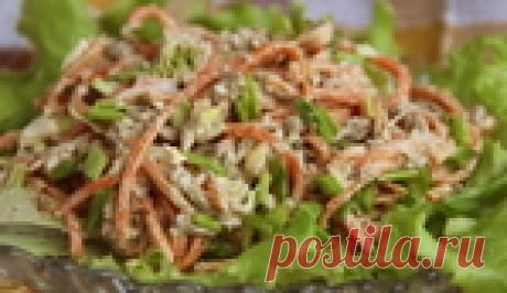 Салат с печенью и морковью по-корейски