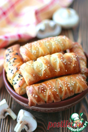 Пирожки на кефире с курицей и грибами Кулинарный рецепт