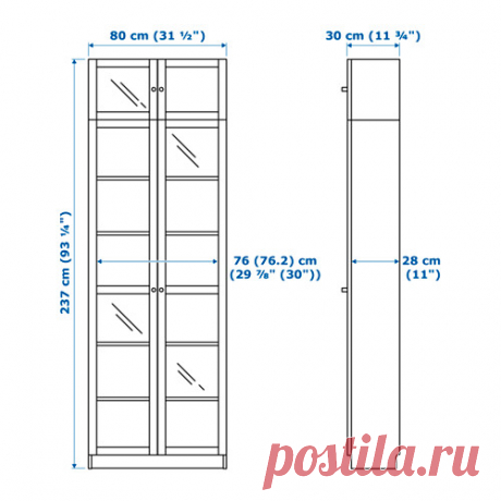 БИЛЛИ / ОКСБЕРГ Стеллаж - белый - IKEA