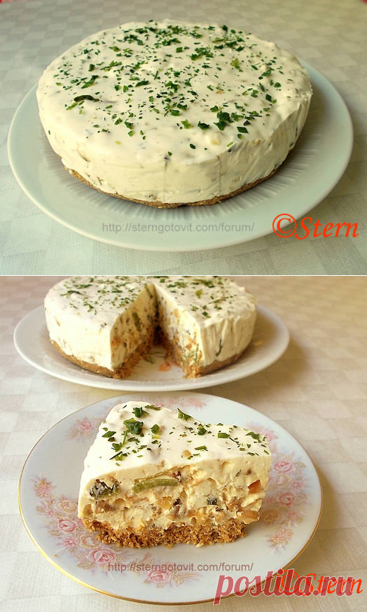 Закусочный торт «Грибной дождь»