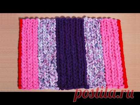 DIY, How To Make Easy Door Mat With Waste Clothes | کاردستی، ساخت پای پاک