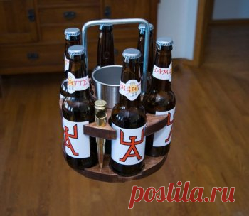 Самодельная подставка-переноска для бутылок — Своими руками