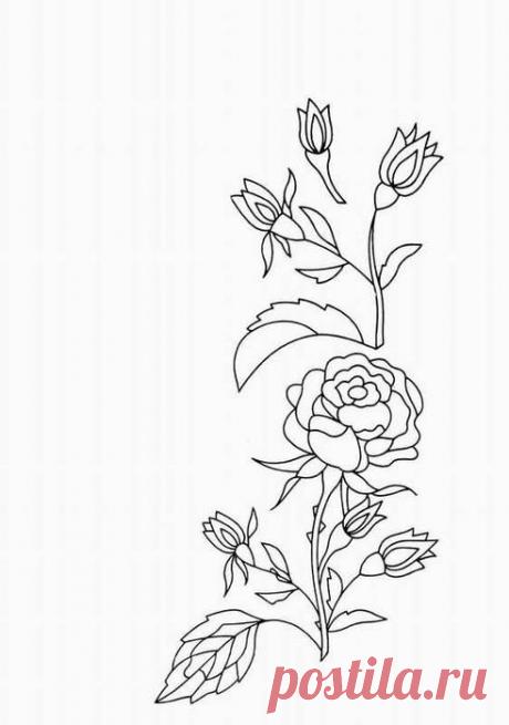 Рисунки для вышивки гладью и ришелье