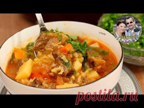 Узбекская кухня. СУП МАСТАВА. Очень сытно и вкусно. Как плов, только жидкий. От Кухня в Кайф.