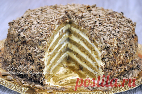 Sweet and not Sweet: Шоколадно-сливочный торт с карамельным кремом