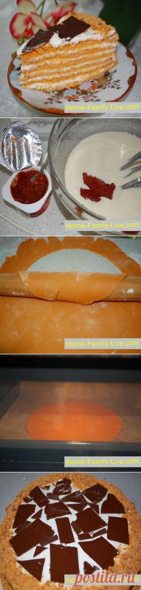 Торт Сахара - пошаговый фоторецепт - торт на скорую руку с томат пастой