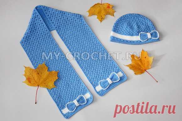 Комплект для девочки крючком. Шапка крючком, мастер-класс (часть 1) | Вязание крючком