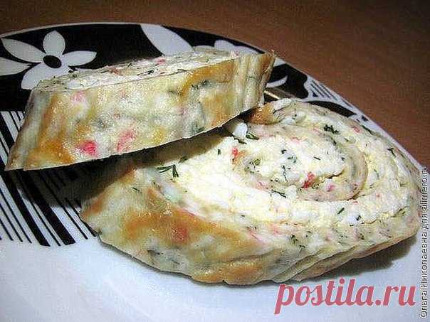 Рулет с крабовыми палочками