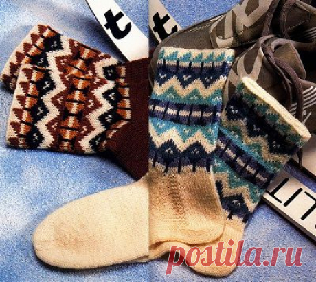 Рисунки для жаккардовых носков-шесть видов узоров жаккарда