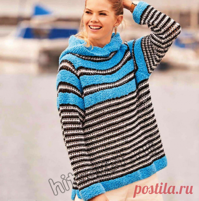 СТИЛЬНЫЙ ВЯЗАНЫЙ ДЖЕМПЕР РЕГЛАН С КАПЮШОНОМ И КОКЕТКОЙ ДЛЯ ЖЕНЩИН С ПОШАГОВЫМ БЕСПЛАТНЫМ ОПИСАНИЕМ СПИЦАМИ.
