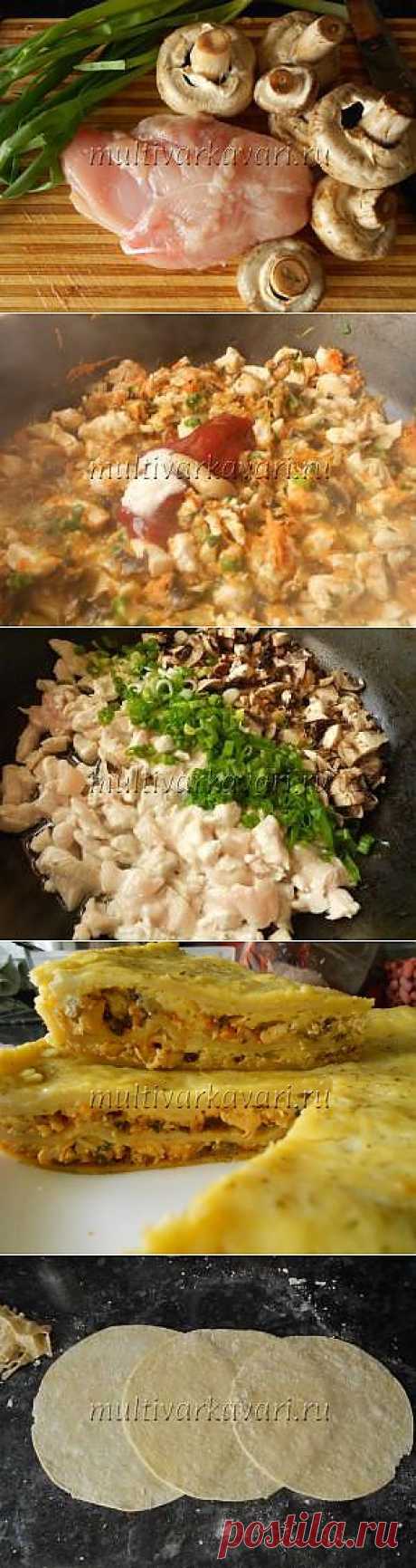 Лазанья в мультиварке с фаршем из курицы рецепт с фото