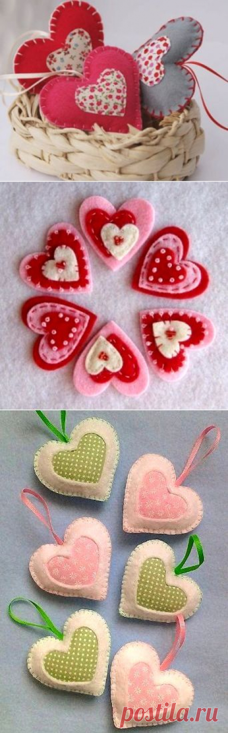 Сердечки из ткани - Сайт для мам малышей