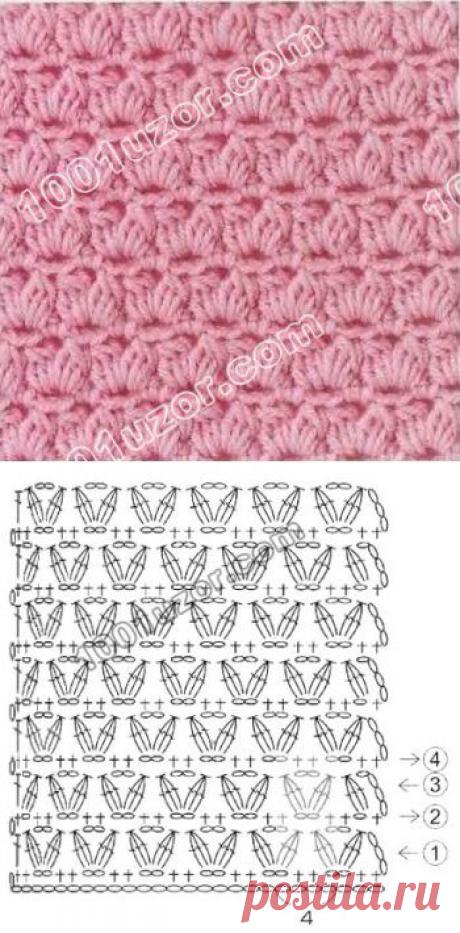 1001 узор. Узоры крючком. Шишечки и буфы