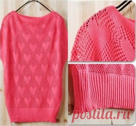 Вязание: симпатичная кофточка спицами.