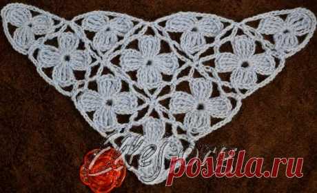 Шаль из цветочных мотивов &amp;#8212; Crochet by Ellej | Вязание крючком от Елены Кожухарь