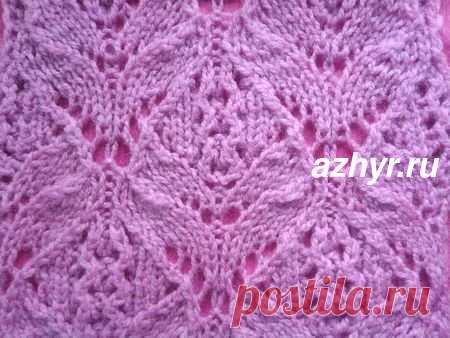 № 55 Ажур - узор спицами - схема | АЖУР - схемы узоров