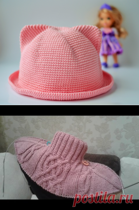 Шляпка с ушками крючком/ Crochet Cat Hat. - YouTube
