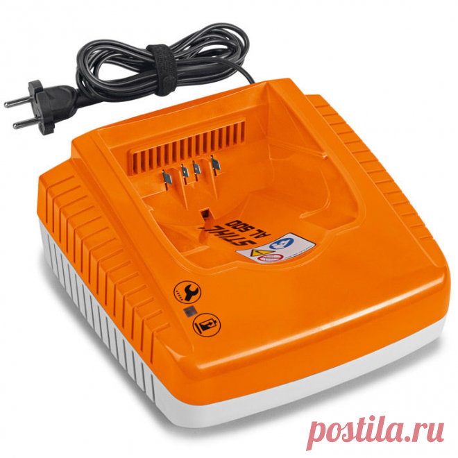 Зарядное устройство STIHL AL 500 предназначено для зарядки аккумуляторов STIHL AK- и AP-систем. ЗУ имеет светодиодный индикатор режима работы и пассивное охлаждение батареи. Время заряда аккумулятора зависит от его емкости и степени разряда.