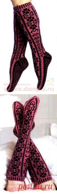 Вязаные гольфы «Snow Bunny» | ВЯЗАНЫЕ НОСКИ