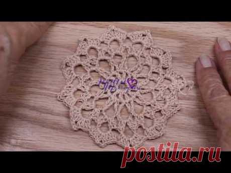 Flor Circular Crochet paso a paso