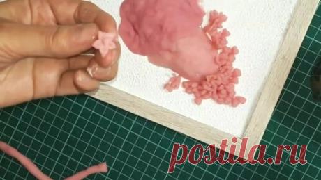 Сирень из солёного теста.