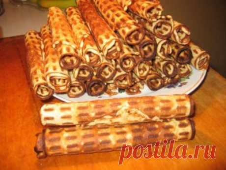 Rotoli di wafer: pasticcini dolci