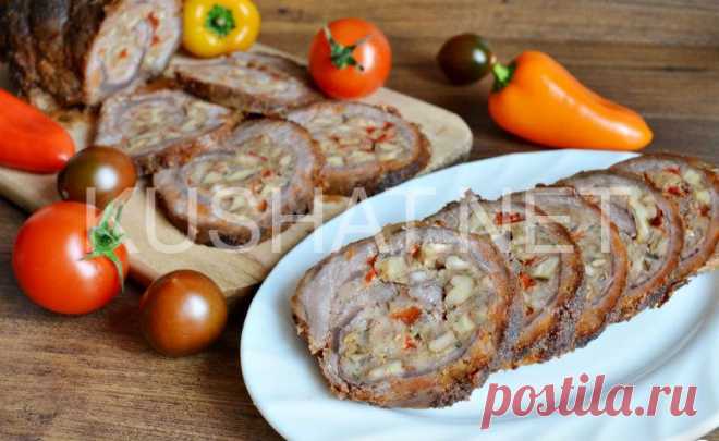 Рулет из говядины с грецкими орехами. Пошаговый рецепт с фото | Кушать нет