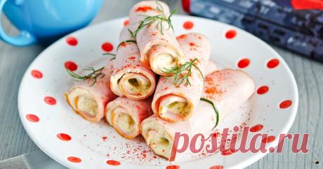 Рулетики из ветчины: пошаговый рецепт с фото