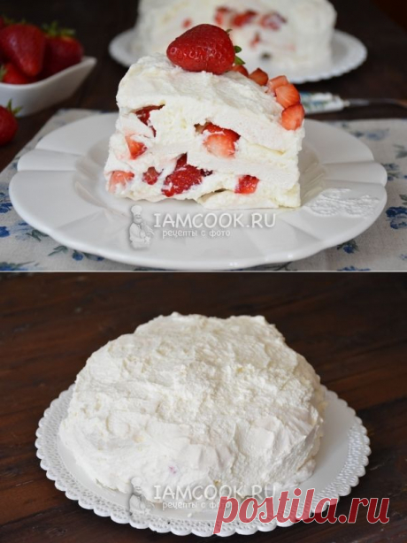 СЛИВОЧНЫЙ ТОРТ ИЗ КЛУБНИКИ И ЗЕФИРА (без выпечки)